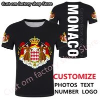 monaco t shirt custom europe country flag coat of arms of monaco fc football racing t shirt travel souvenir gifts sport clothing