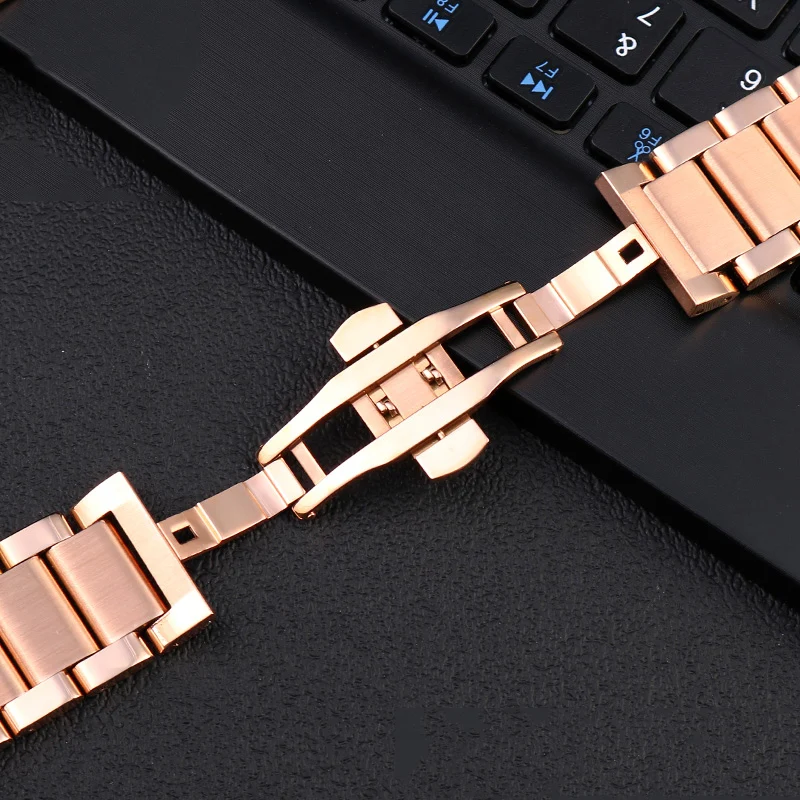 For Hublot Yubo Watch Strap Big Bang Classic Fusion Men Women Solid Stainless Steel Watchband Bracelet 27mm*19mm