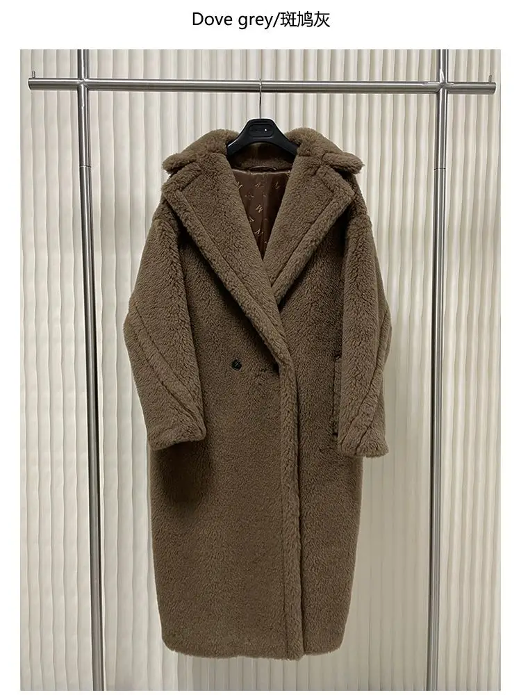 Women Coat Teddy Bear Fur Coat Female Alpaca Coat Women Wool Coat Loose Coats Winter Warm Thicken Coat Women Classic Red Coat