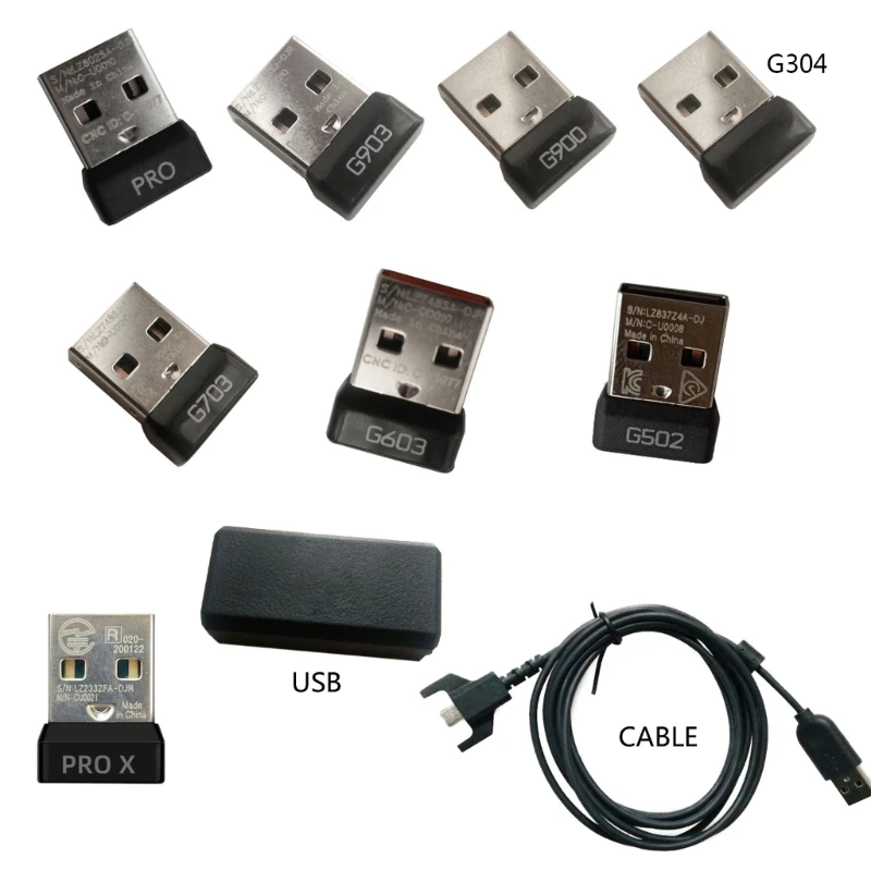 

USB Dongle for Logitech G502 G603 G304 G703 G900 G903 GPW GPX Wireless Mouse USB Signal Receiver Adapter