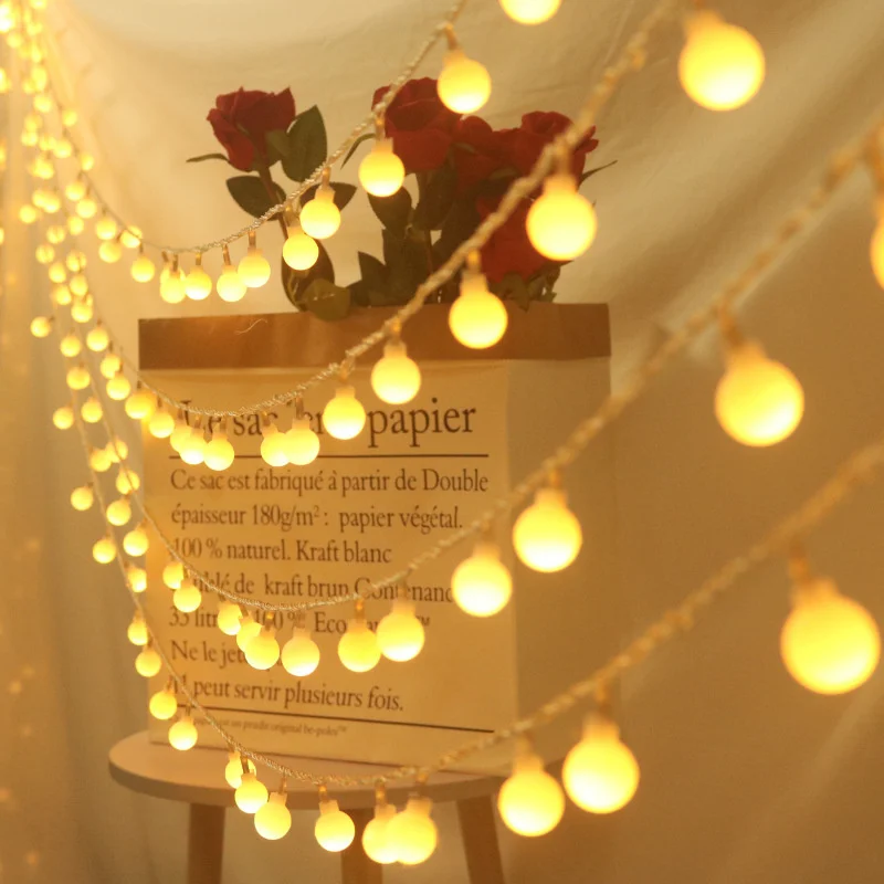 

1.5M/3M/6M/10M Star Balls LED Fairy String Lights Battery USB Operated Wedding Christmas Outdoor Room Garland Decoration Navidad