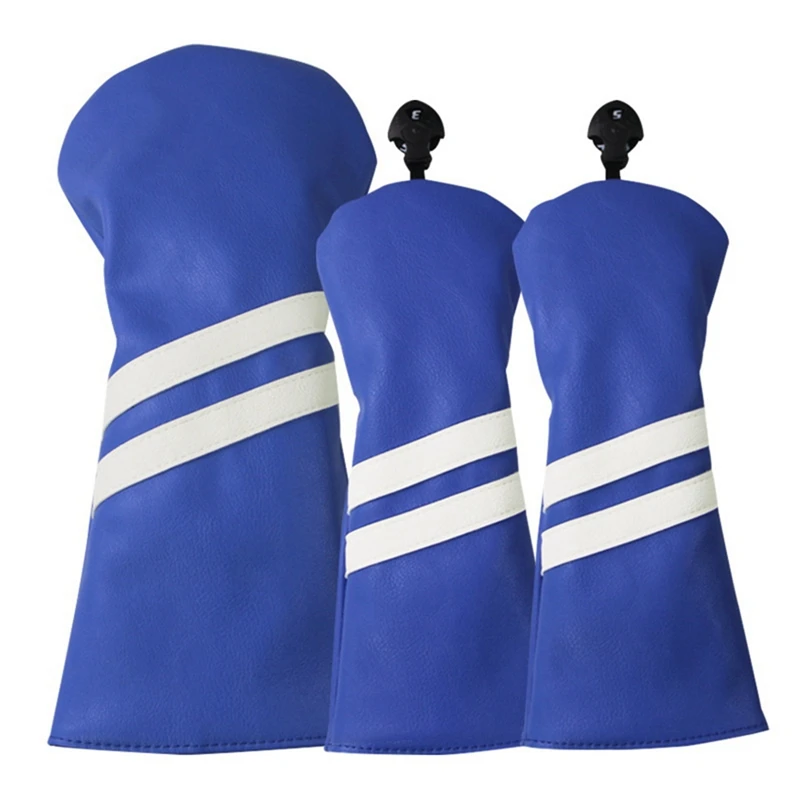 

New Golf Wood Club Cover Double Stripe Wood Club Head Cover Golf Club Protective Cover Pu Waterproof No. 135 Wood