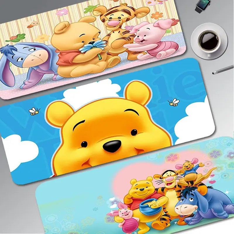 

Коврик компьютерный с клавиатурой и подставкой для ноутбука, студийный аксессуар Disney, Винни-Пух, INS Tide, большой нескользящий, для офиса