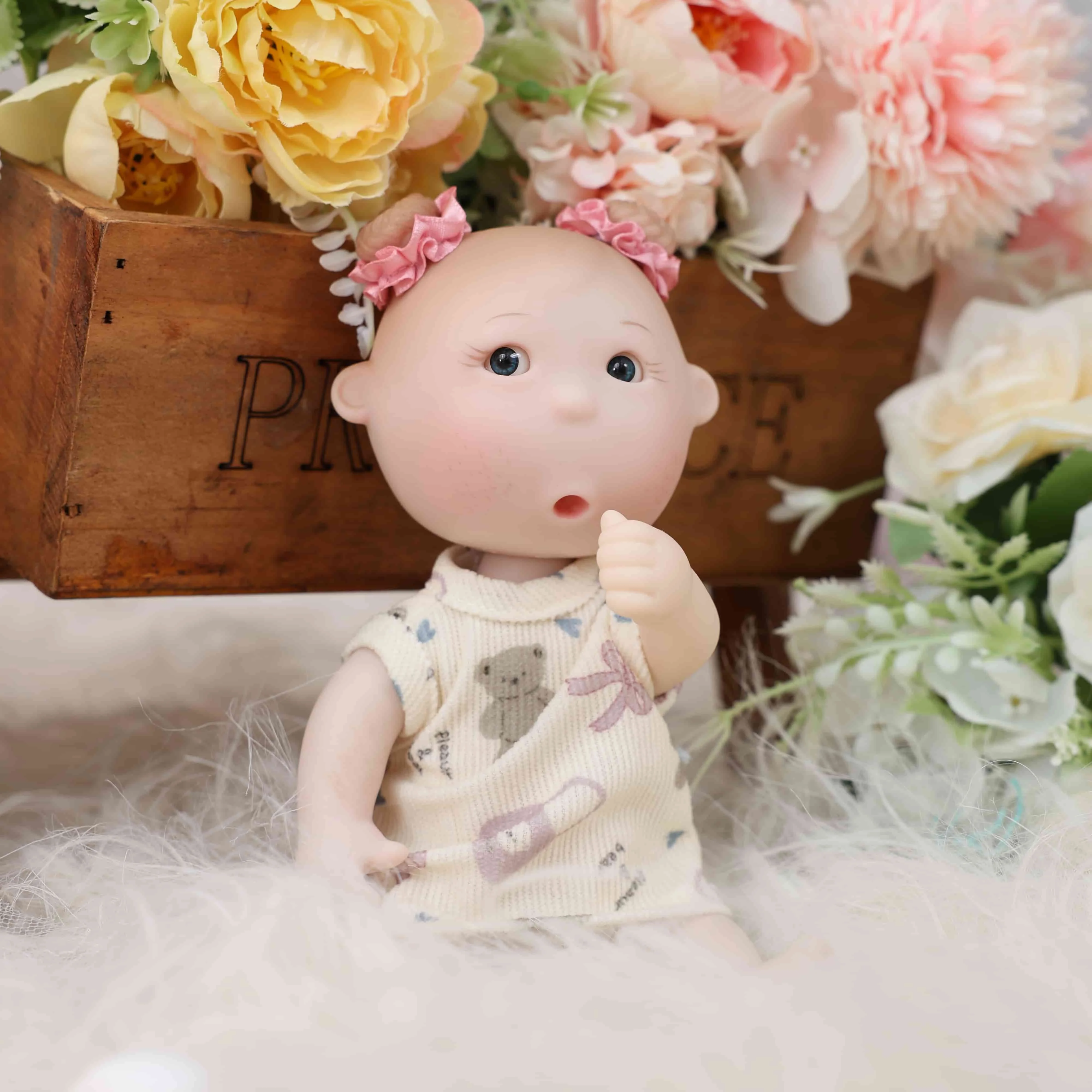 Фото Куклы-близнецы Cloveray mini 7 дюймов: мальчик и девочка, виниловые, для детских ролевых игр, подарок на день рождения, украшение №5