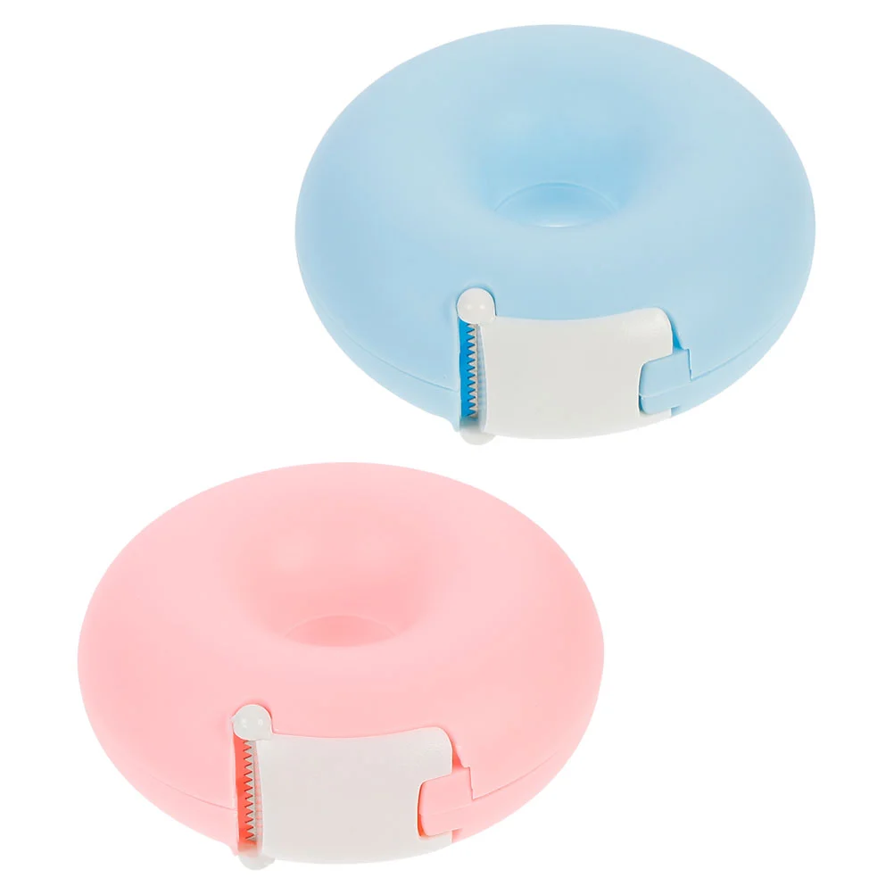 

2Pcs Tape Dispenser Refillable Packaging Tape Dispenser Donut Shaped Sealing Tape Tape Cutting Clamps Desk stuff and stationery