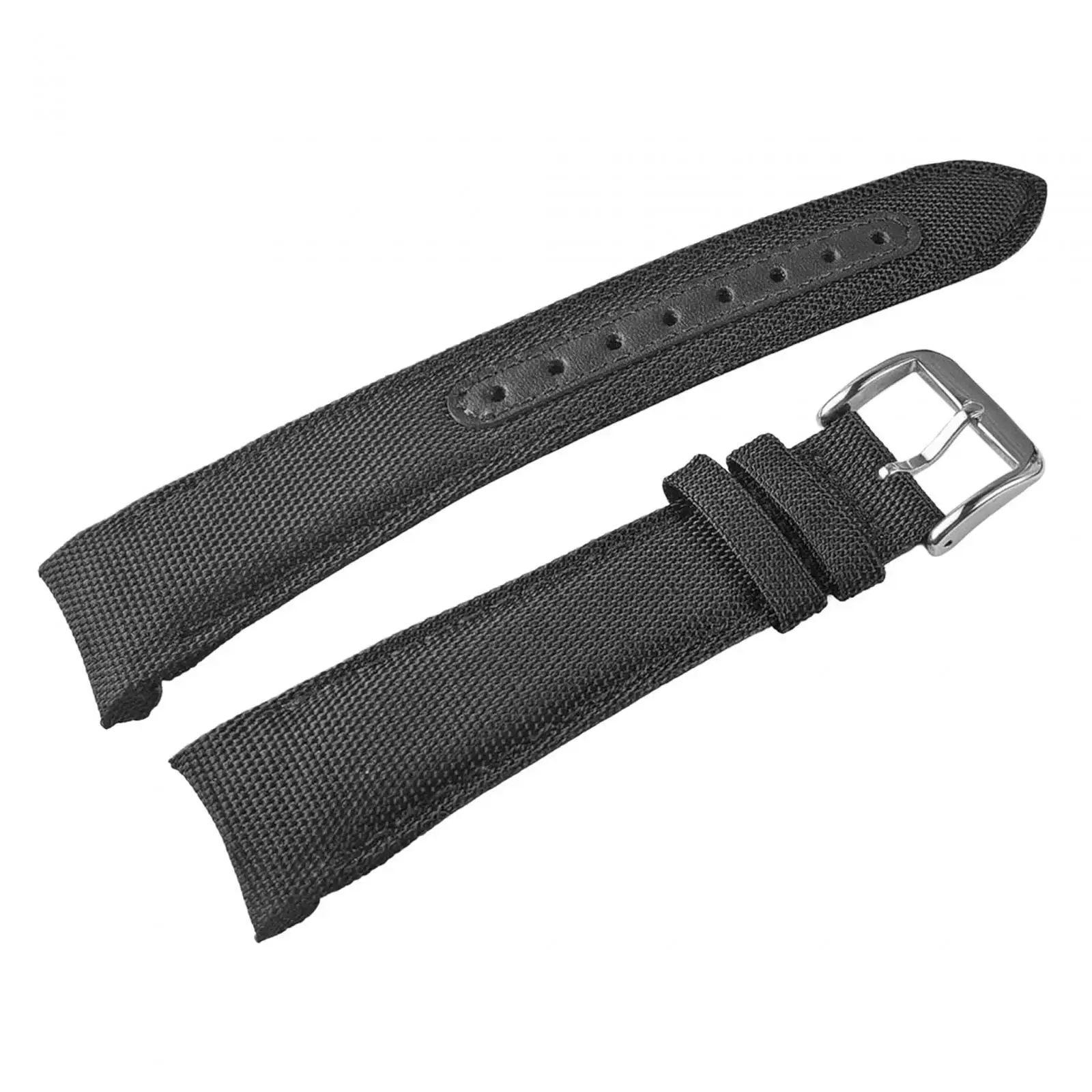 

Nylon Watch Band Watch Accessories Metal Buckle Premium Wristbands Watch Strap for Watches and Smart Watches Men and Women Black