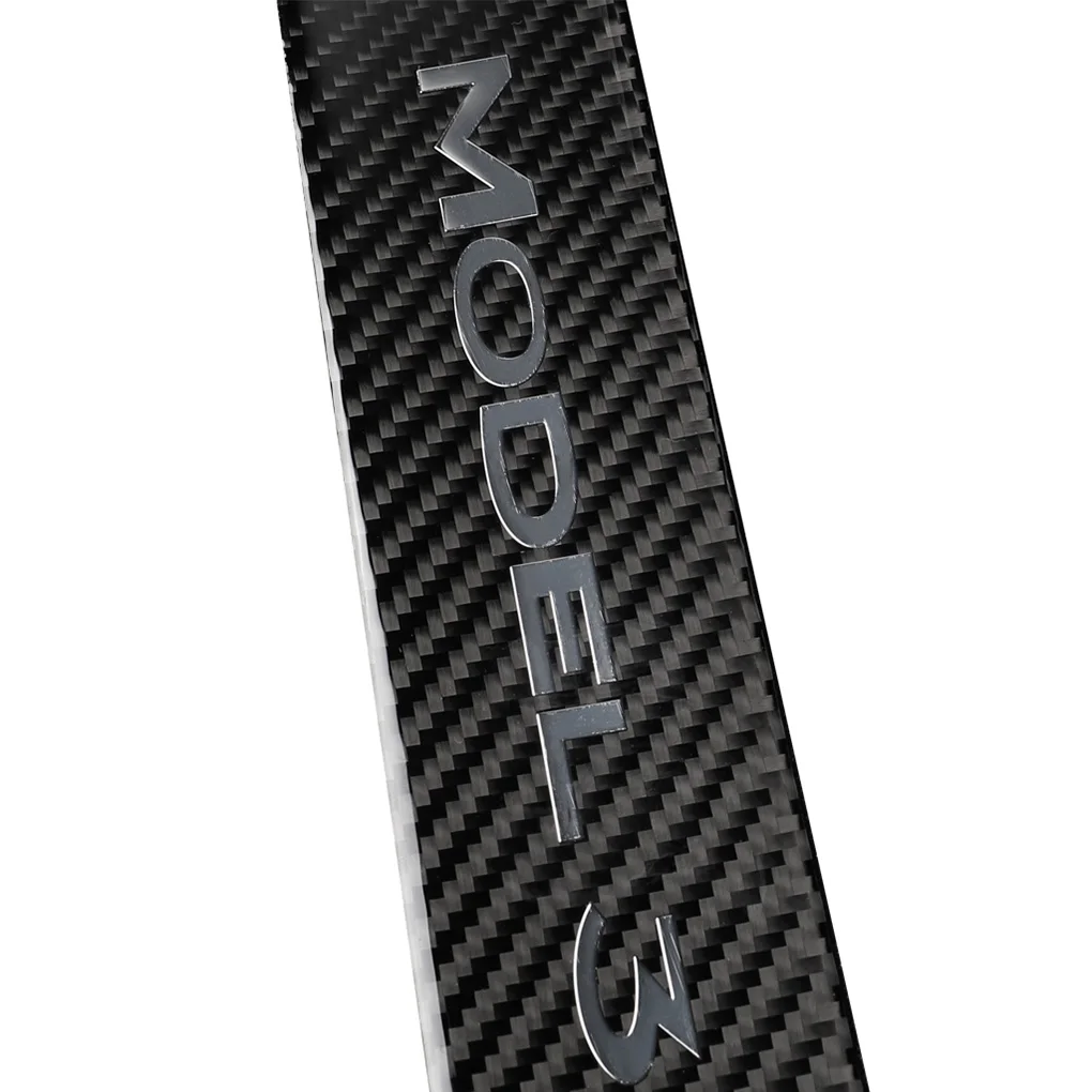 

Replacement For Tesla Model 3 4pcs/set Door Sill Protector Door Steps Protective Cover Trim Carbon Fiber Sticker