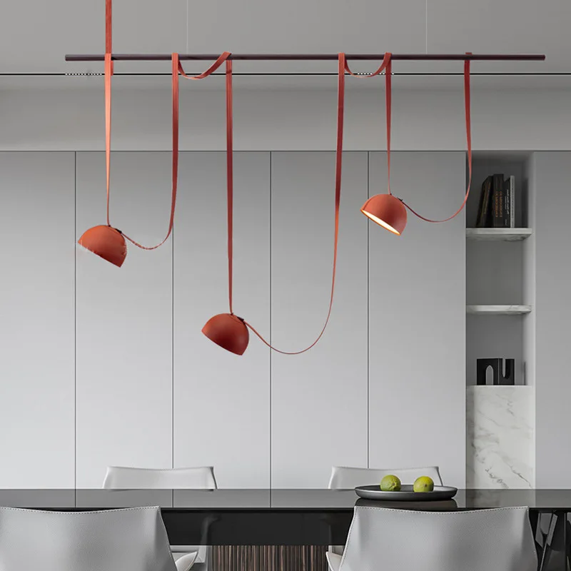 Креативные подвесные светильники с длинным кабелем черный/красный подвесной