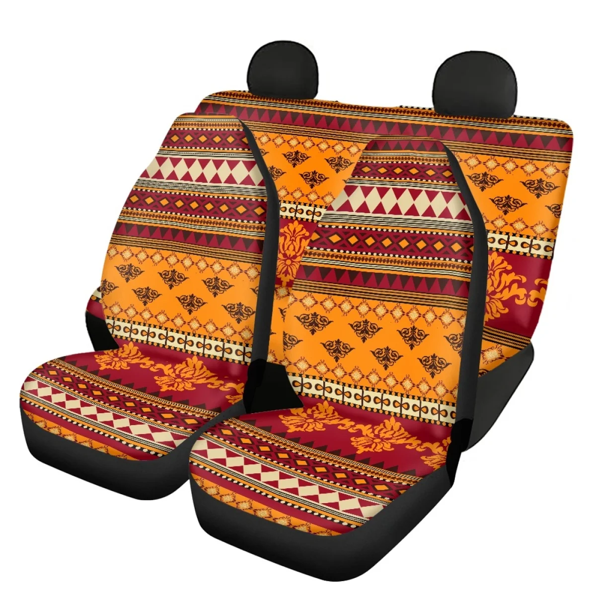 

Bohemian Style Car Interior Seat Covers Full Set Vehicle Seat Protector Elastic Front and Back Vehicle Sedan Truck Seat Covers