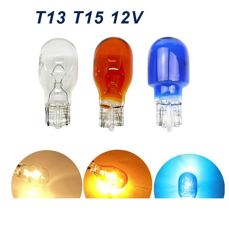 

6 шт. T13 T15 12 В реверсивная лампа автомобильные индикаторные лампы W16W мотоциклетный стоп-сигнал стекло водонепроницаемые авто фонари