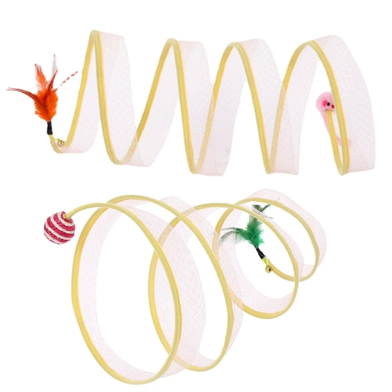 

Cat Spring Tunnel Tube Collapsible Tunnels for Hide-and-Seek Game