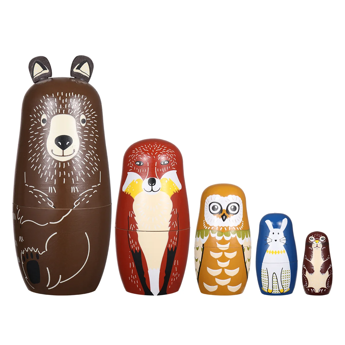 

5 шт., Детские деревянные игрушки-гнездики