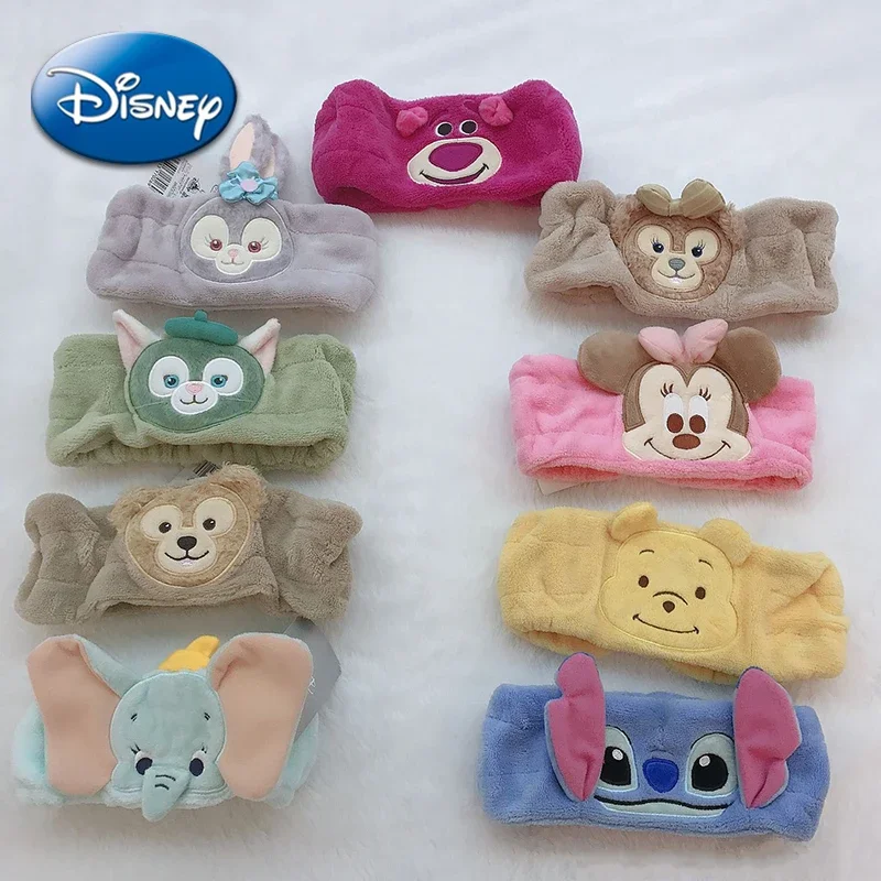 

Disney Stitch Hair Bands Cute Anime Minnie Lotso Soft Plush Headband Fashion Elastic Headwear Women Girl Children Birthday Gifts