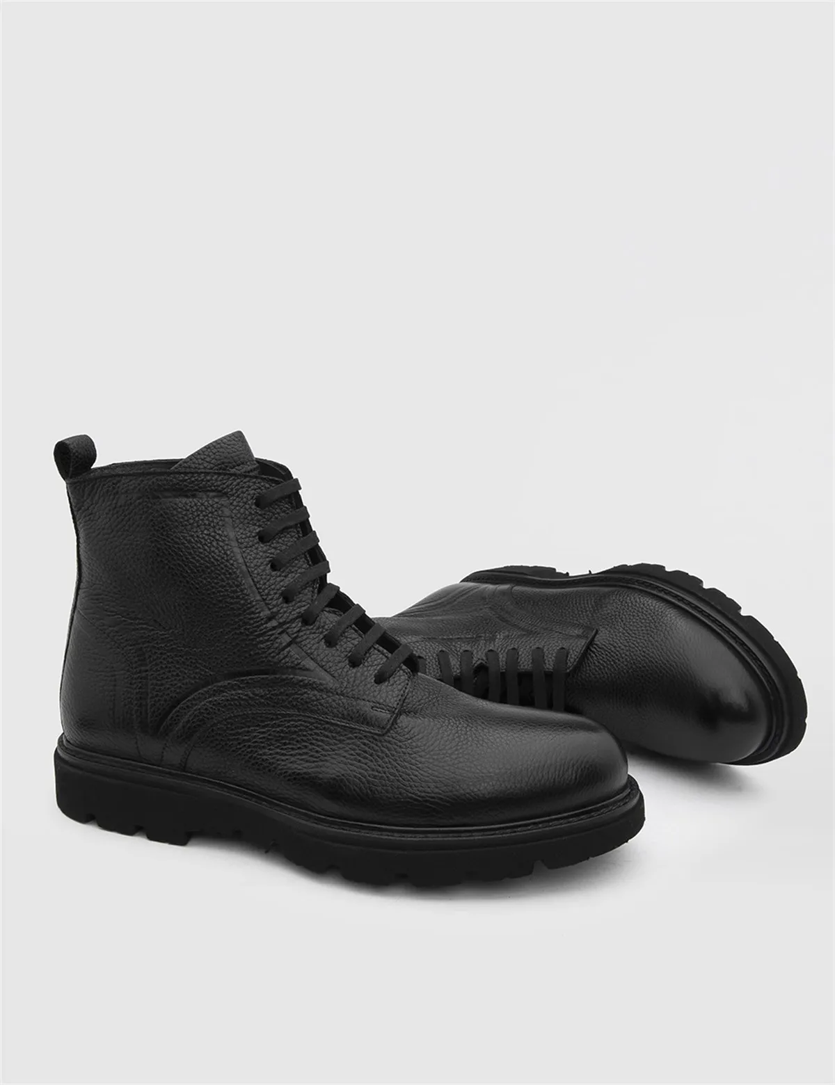 

ILVi-Genuine Leather Handmade Sorbus Black Floater Boot Man's Shoes 2022 Fall/Winter
