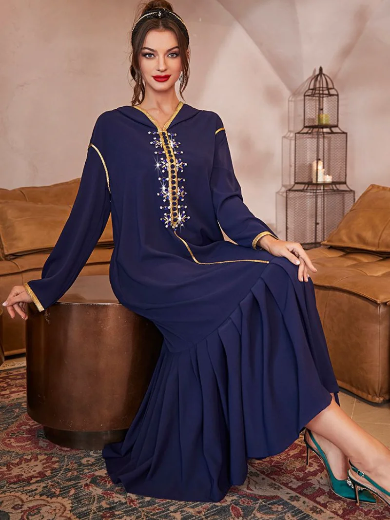 Musulmane Ramadan Eid Mubarak Kaftans Prom Women Dubai Abaya Arabic Turkey Islam Muslim Long Dress Robe Longue Caftan Party