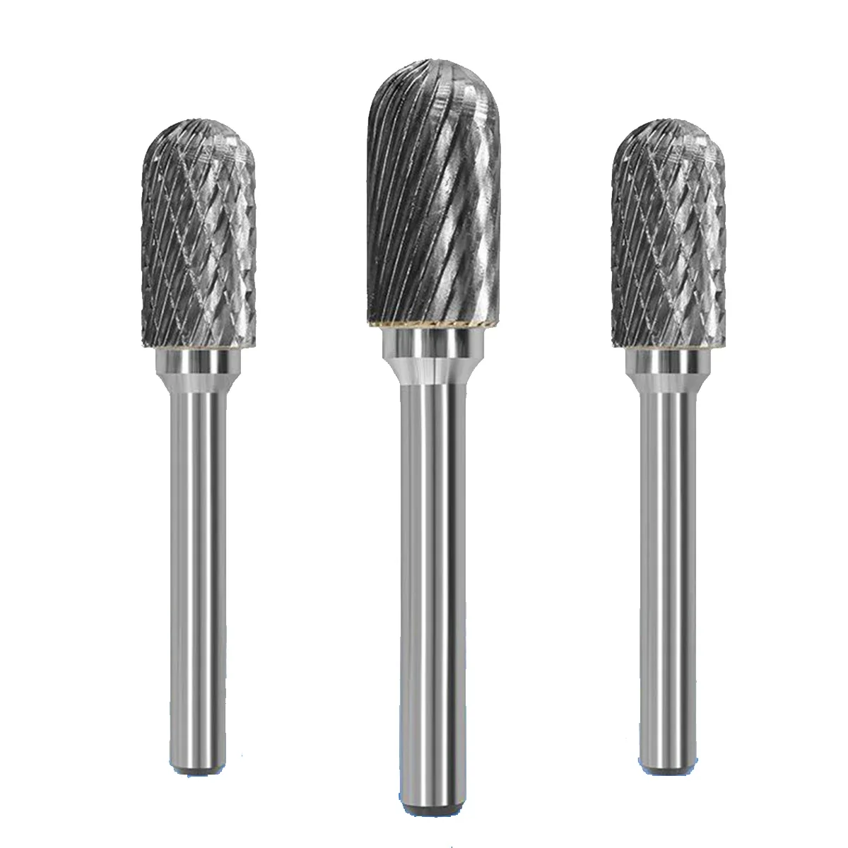 Фото C&CX Ball Nose Cylinder Type Head Tungsten Carbide Rotary File Tool Point Burr Grinder Abrasive Drill Carving Bit Tool for Metal №1