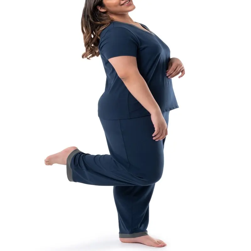 Women`s Soft & Breathable V-Neck Pajama Set, 2-Piece, Sizes S-4X