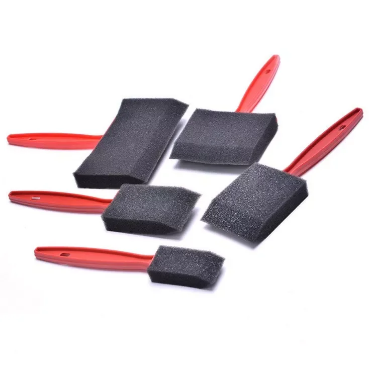 

5pcs Sponge Paint Brush Foam Oil Stain Art Craft Paint Brush Set Child Painting Sponge Brushes Painting Graffiti Supplies Red