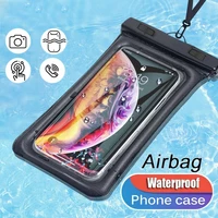 transparent waterproof phone pouch case for 5 2 6 4 inches mobile phone universal anti lost floating cellphone bag cover