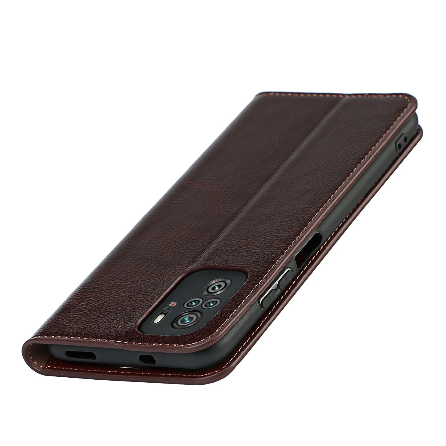 Чехол для телефона из 100% натуральной кожи Xiaomi Redmi Note 10 Pro Max 10S с откидной крышкой Mi