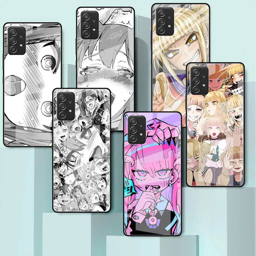 

Hentai Harajuku Anime Girl Glass Case For Samsung Galaxy A52 A71 A50 A51 A70 A21s A31 A72 A10 A12 A30 A22 5G Phone Cover