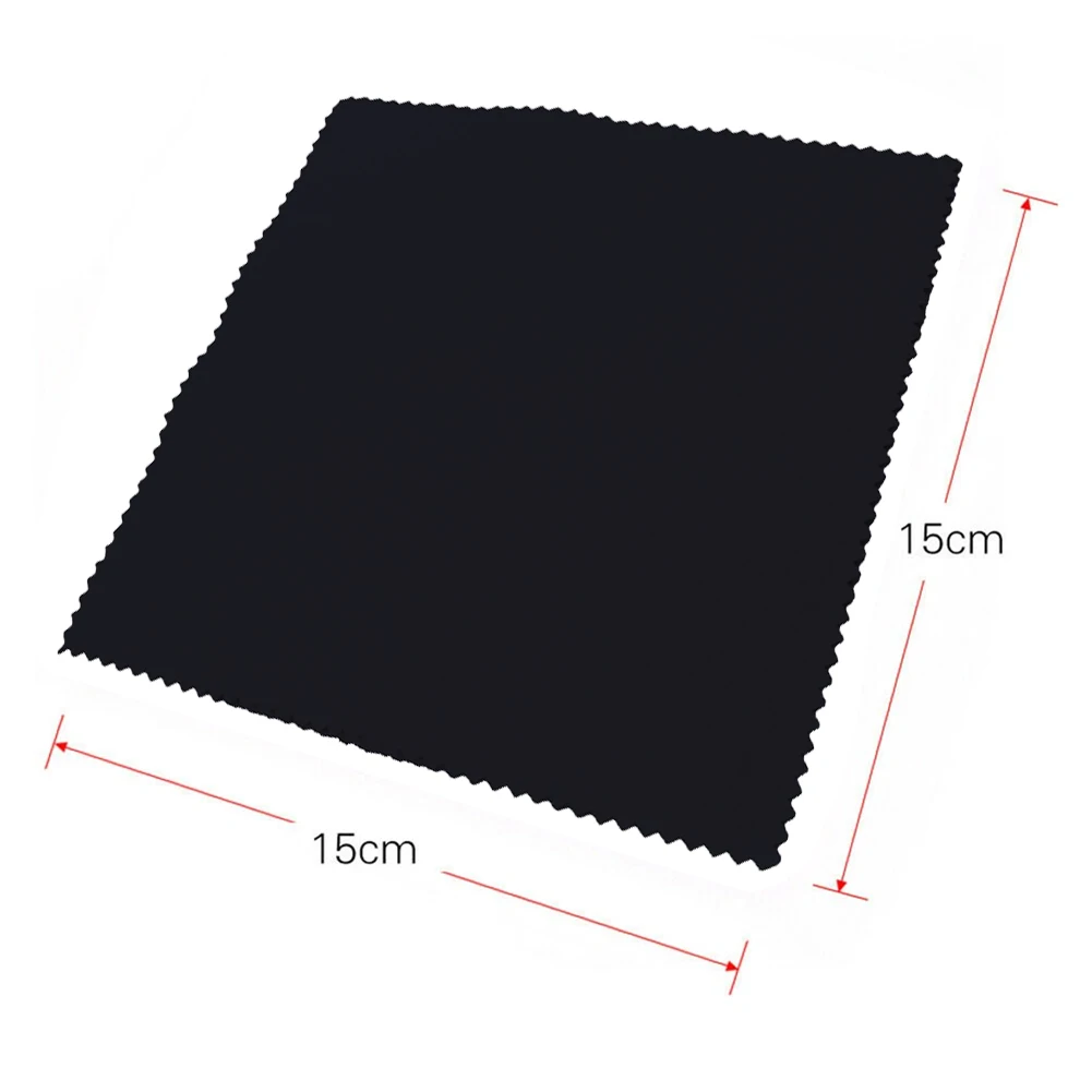 

Musical Instrument Cleaning Polishing Wiping Cloth Black Microfiber Universal For Guitar Bass Violin Piano Clarinet