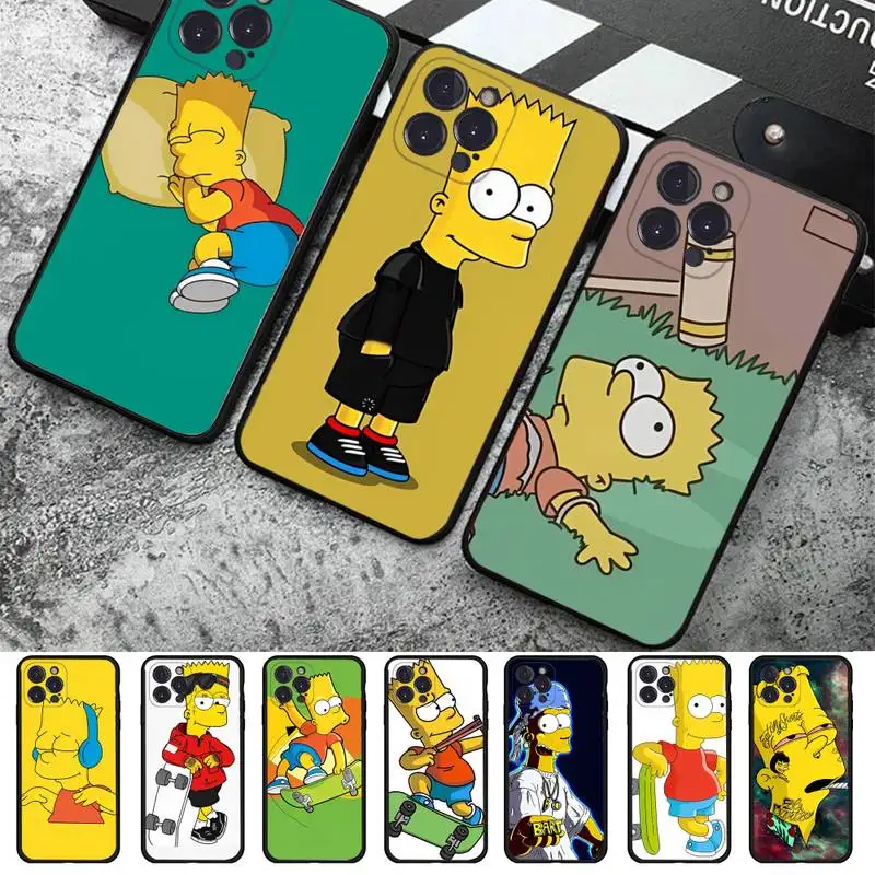 

Disney Simpsons Bart Phone Case For iPhone 14 11 12 13 Mini Pro XS Max Cover 6 7 8 Plus X XR SE 2020 Funda Shell