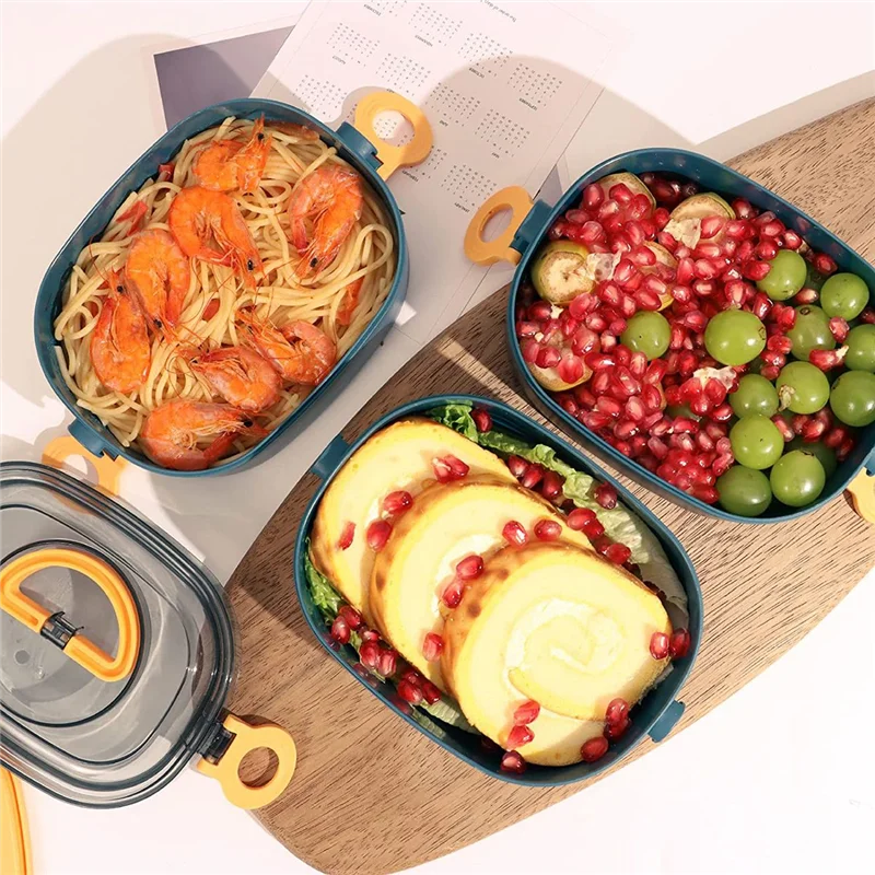 Фото ABRN-Bento Box Ланч-бокс для взрослых, герметичный, штабелируемый ланч-бокс Bento Box, портативные коробки для хранения контейнеров для еды №2