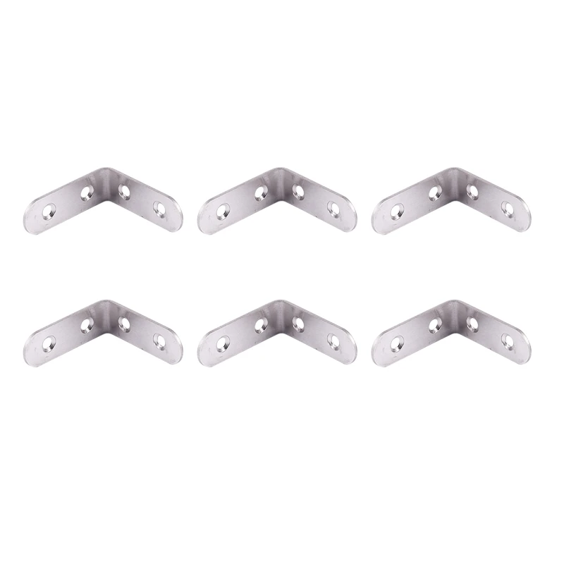 

HOT SALE Flat L Shape Shelf Support Corner Brace Angle Bracket 5 X 5Cm 6Pcs