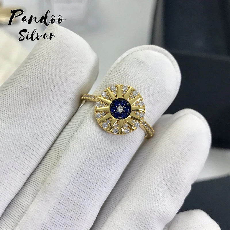 

Fashion Charm S925 Sterling Silver Original Jewelry,Collection ETE,Lucky Tropical Fish Eye Ring With Logo for Women