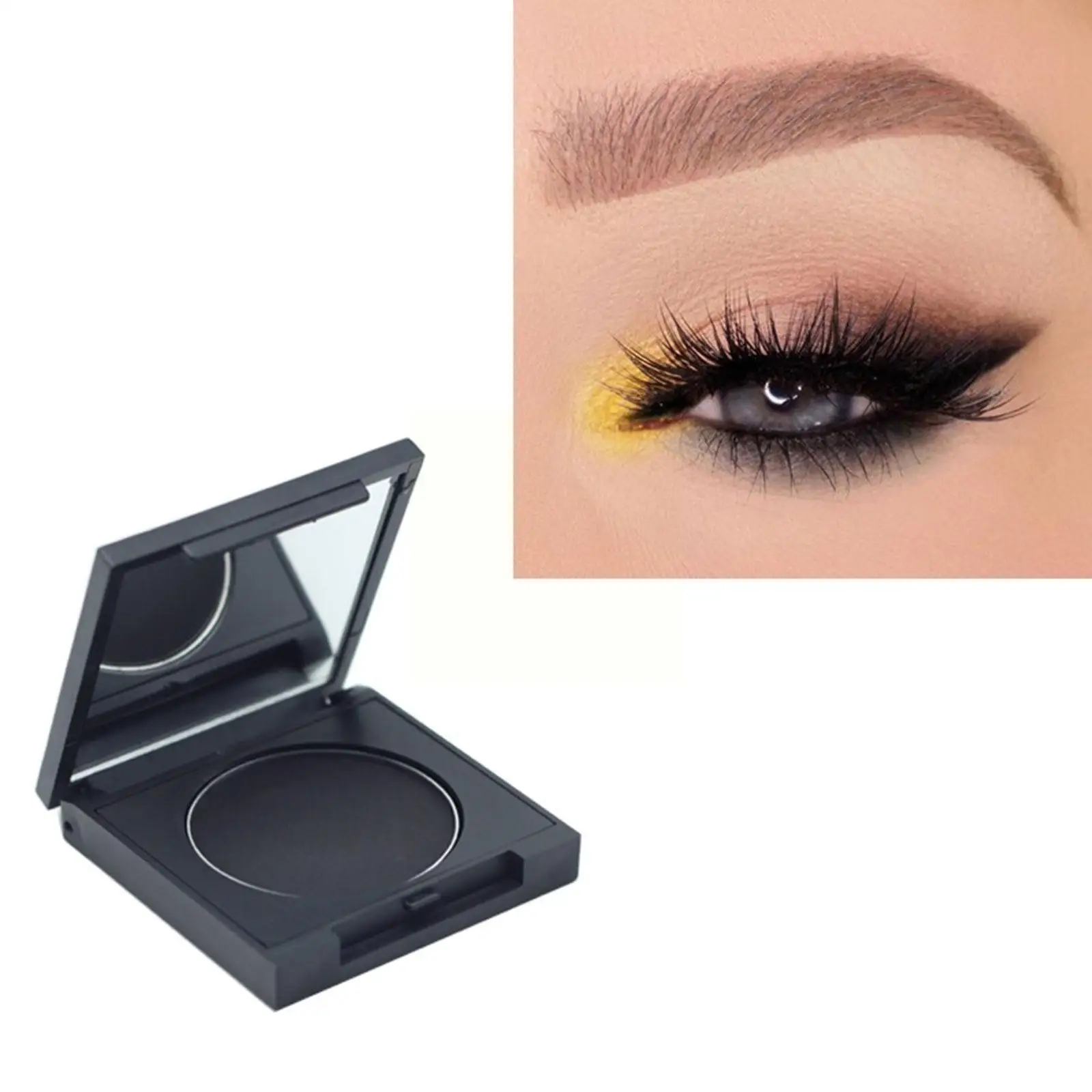 Black Eyeshadow Matte Single Smoky Clown Halloween Stage Cosmetics Waterproof Makeup Eyebrow Powder For Women M0D5