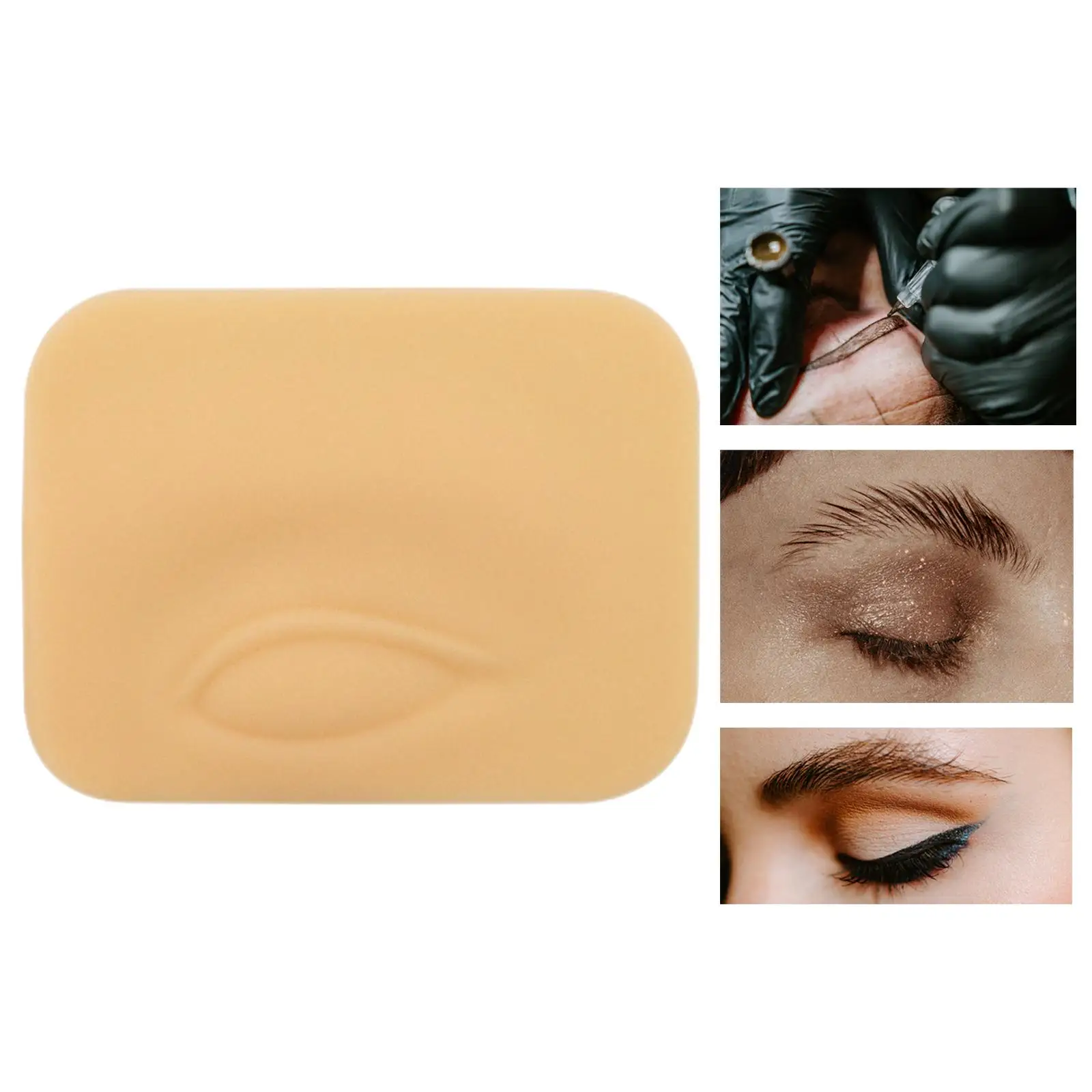 

1 Pair Tattoo Practice Skin Eyebrow Training Practice Board Soft Tattoo Skin Pad Blank Silicone for Salon Supplies Beginners