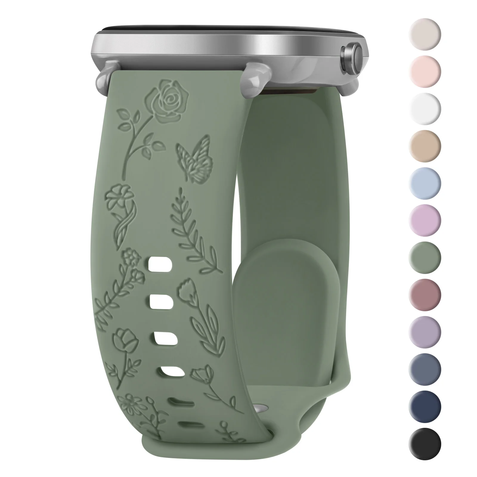 Силиконовый ремешок для Garmin Vivoactive 5/3/Luxe/Sport Venu/Venu 2Plus/Sq/SQ Music Approach S40/S12 Forerunner 55/645/245 Band