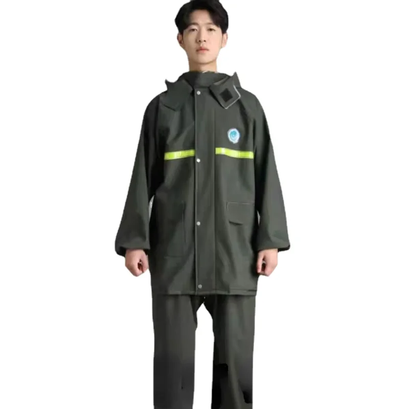 

2021 Zipper Trekking Raincoat Thickened Rain Boots Kids Coat Rain Gear Men Motorcycle Outdoor Regenjas Mannen Rain Coat