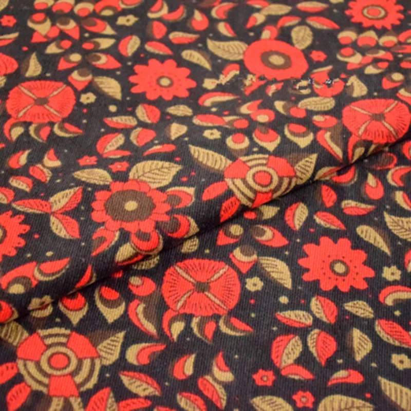 Вельветовая ткань в стиле ретро с цветочным принтом китайском для ткани Хань