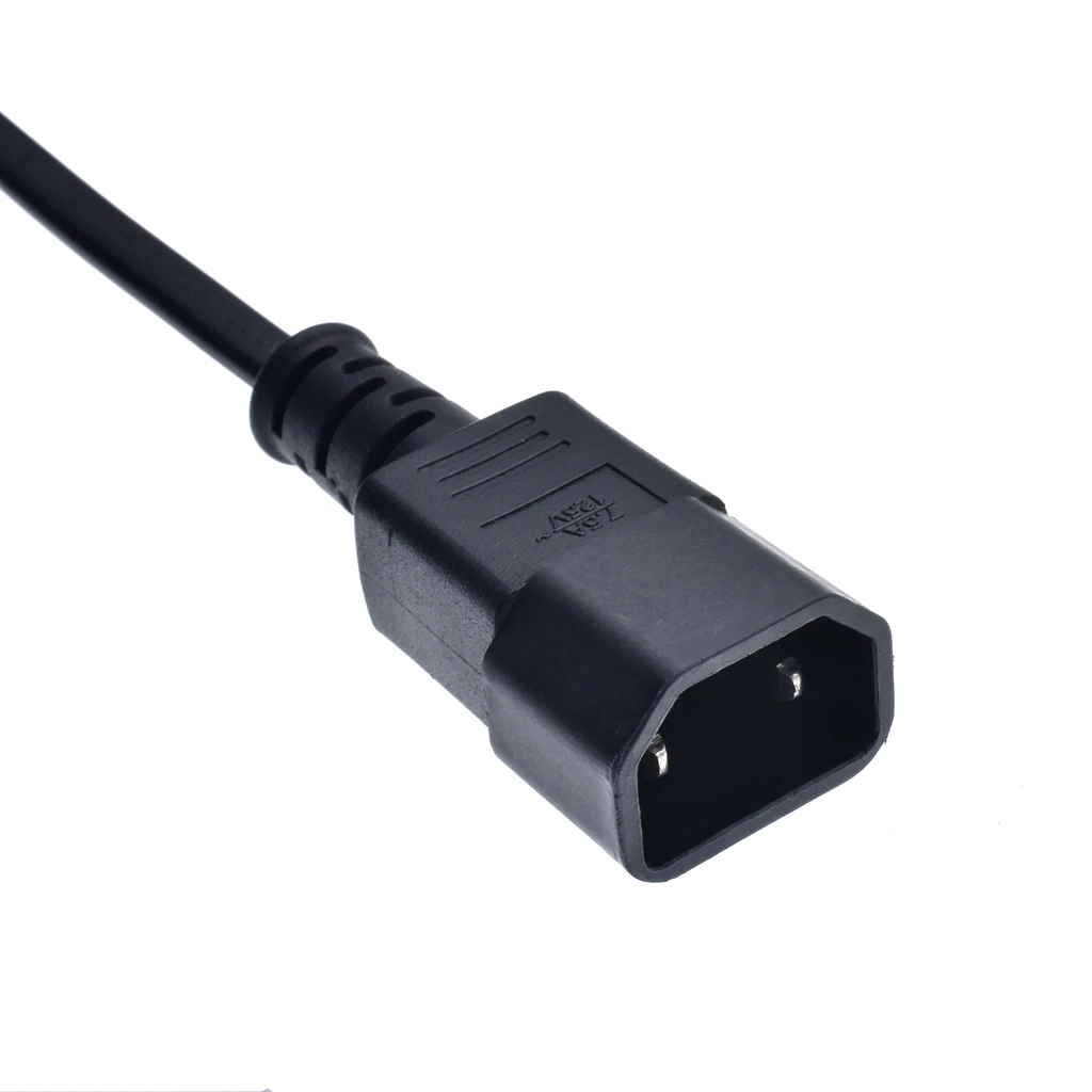 IEC 320 C18 Male Plug to USA 2Pin Female Socket Power Adapter Cable C14 2PIN Nema 1-15R 2P Adaptor Cord