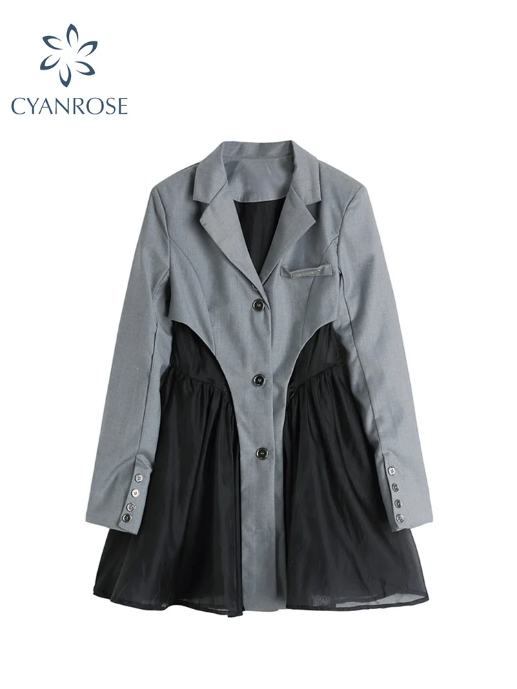 

Casual Dresses For Women Trendy Sense Of Design Blazer Dress Female Lapel Long Sleeve Streetwear Fashion 2022 Autumn Winter