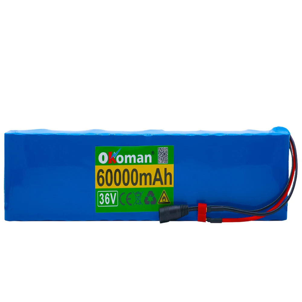 Аккумулятор 36 В 10S4P 60Ah аккумулятор высокой мощности 500 Вт 42 в 60000 мАч для