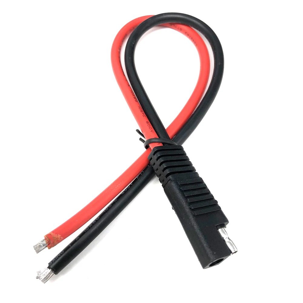 Фото Удлинительный кабель SAE-SAE 10AWG для автомобиля, кабель-удлинитель для солнечной панели, вилка SAE, сделай сам №3