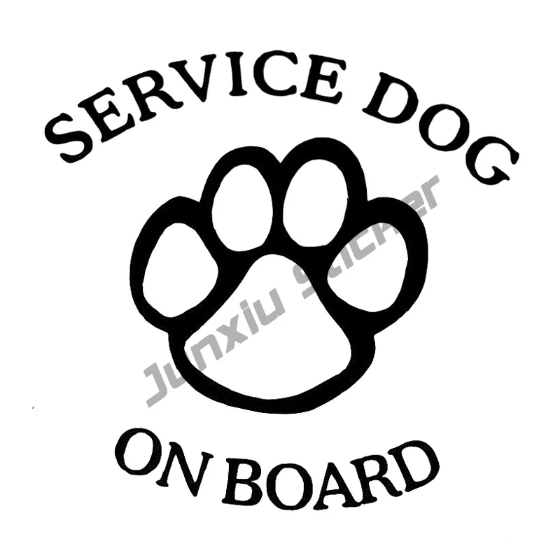 

Car Stickers Decals Funny Service Dog on Board Fashion Car Sticker Vinyl Decal Window Truck Camper JDM Refit Creative Sticker