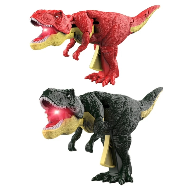 

Забавная игрушка-динозавр с рычанием, интерактивная портативная игрушка-робот со звуком и светом