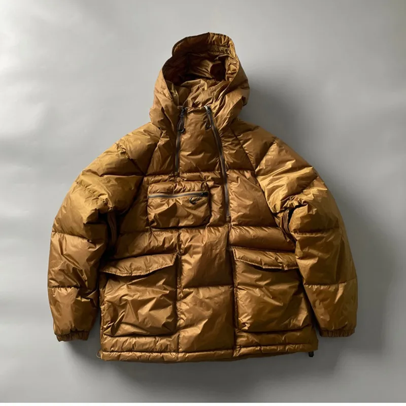 

Зимняя пуховая куртка 90, плюшевая рабочая одежда, толстовки с капюшоном и несколькими карманами, пальто с тремя предотвращающими походы, кемпинг, Stormsuit