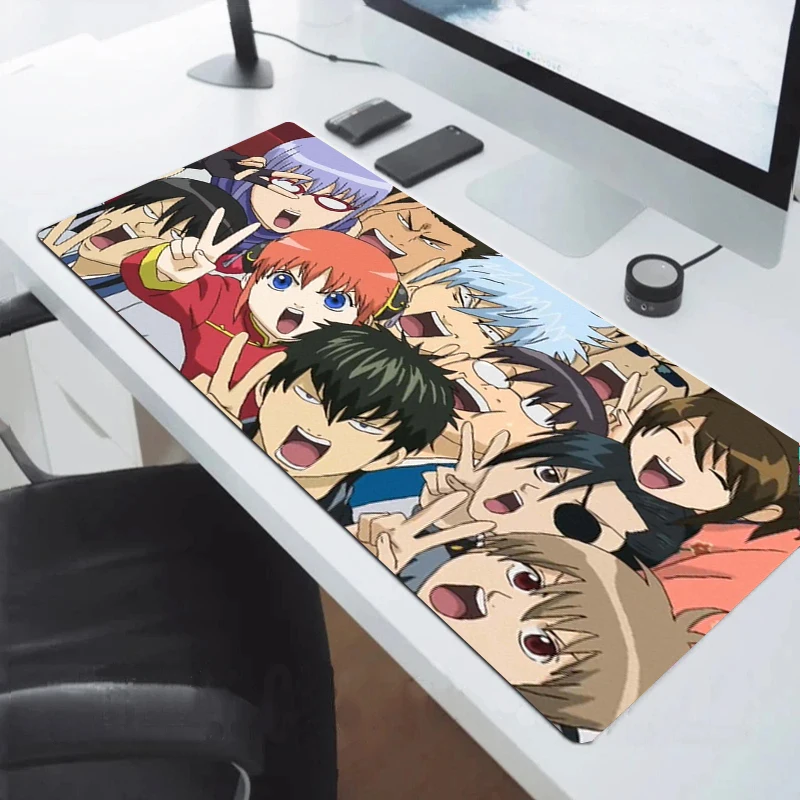 

Gintama Anime Mouse Pad Gamer Pc Table Office Accessories for Desk Mat Kawaii Keyboard Mousepad Cabinet Extended Xxl Gaming Mats