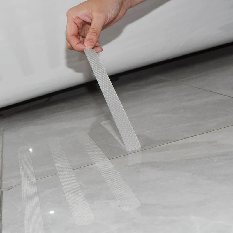 12 шт. Нескользящие прозрачные наклейки для душа и ванны со скребком защитные