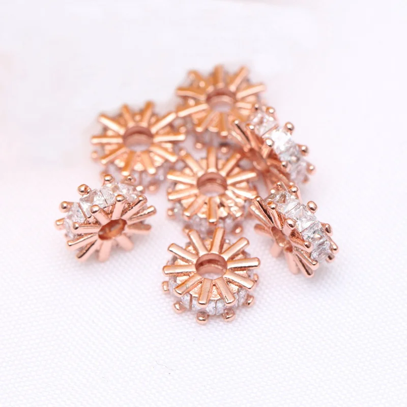 5 шт./партия перфорированные бусины в форме подсолнуха