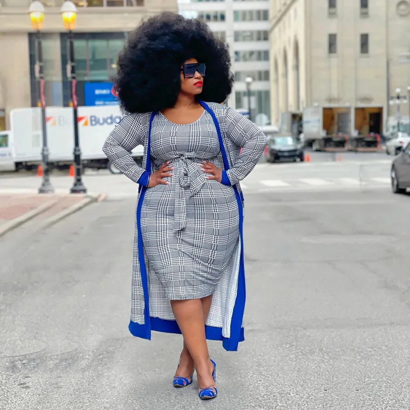 

Новинка, Модный женский повседневный костюм контрастной расцветки на лето и осень, куртка, Одежда большого размера для женщин, комплект из д...