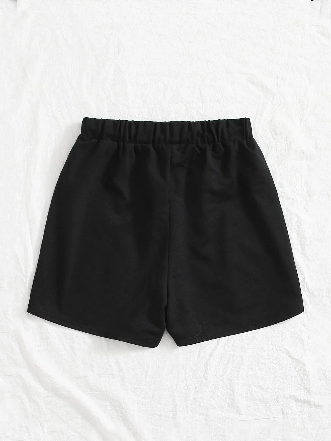 

tops Solid Knot Front Track Shorts