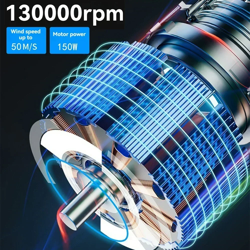 150 Вт 7 4 в 3000 мА/ч 130000 об/мин бесщеточный перезаряжаемый Воздуходувка 3 скорости