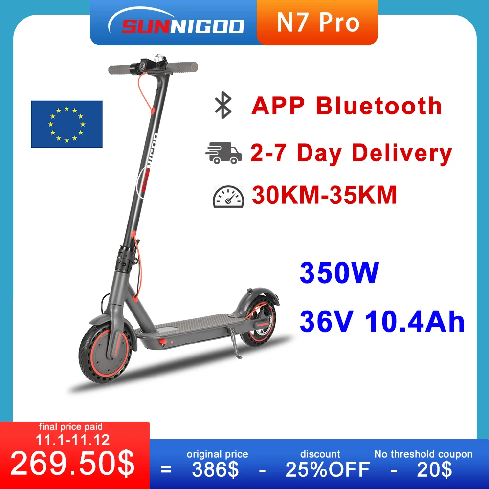 

EU Electric Scooter 350w 10.4ah EScooter 8.5Inch 30km/h Scooters Foldable Electric Skateboard Scooter with app For Adult