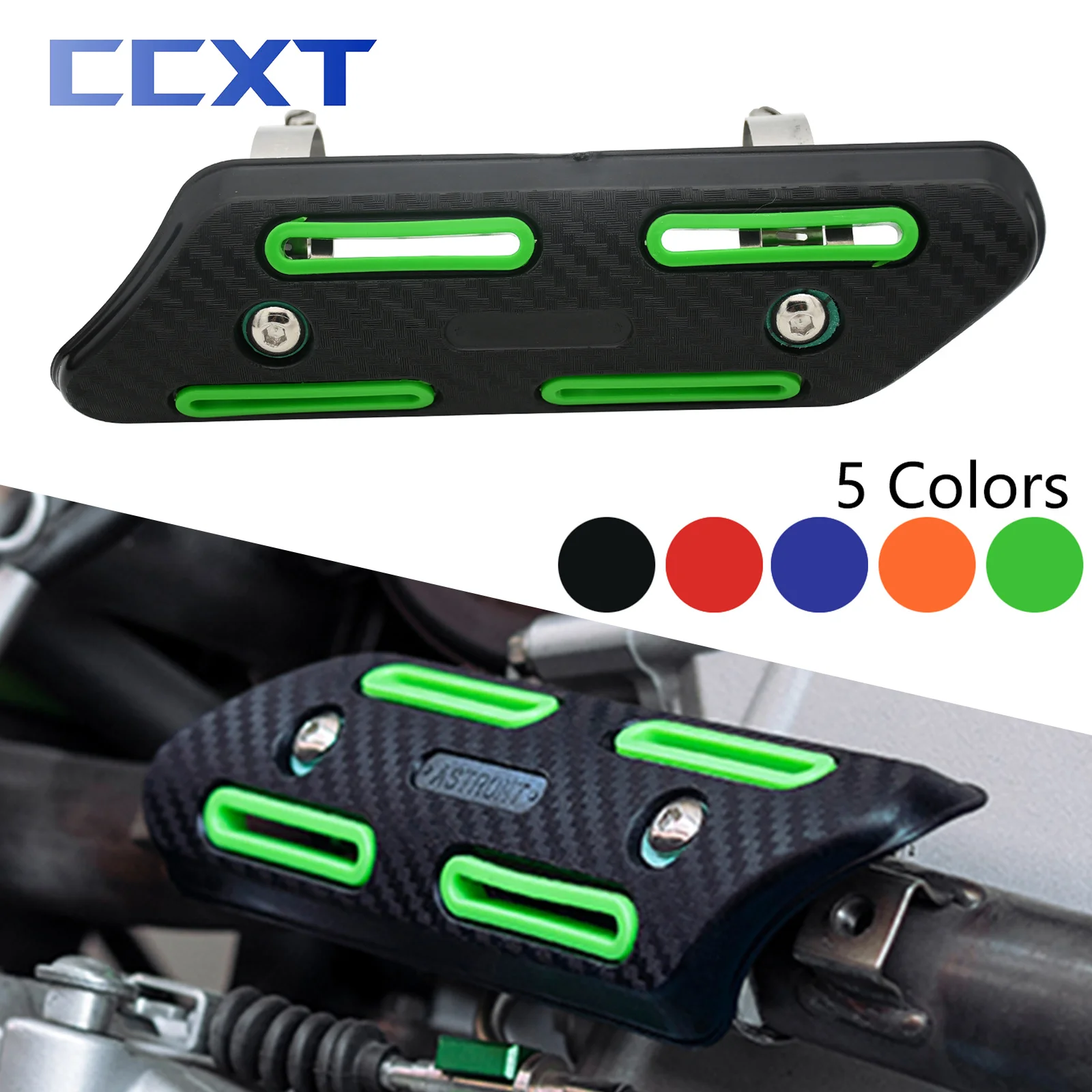 Выхлопной тепловой экран для мотоцикла, защитный чехол для KTM Huqvarna Yamaha Suzuki Honda Kawasaki ATV мотокросса, универсальные детали Выхлопной тепловой экран для мотоцикла, защитный чехол для KTM Huqvarna Yamaha Suzuki Honda Kawasaki ATV мотокросса, универсальные детали